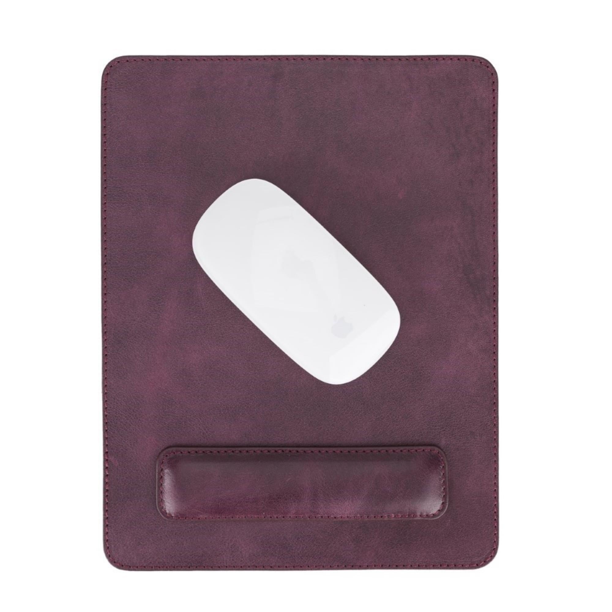 Boulder Full-Grain Leather Mouse Pad with Hand Support