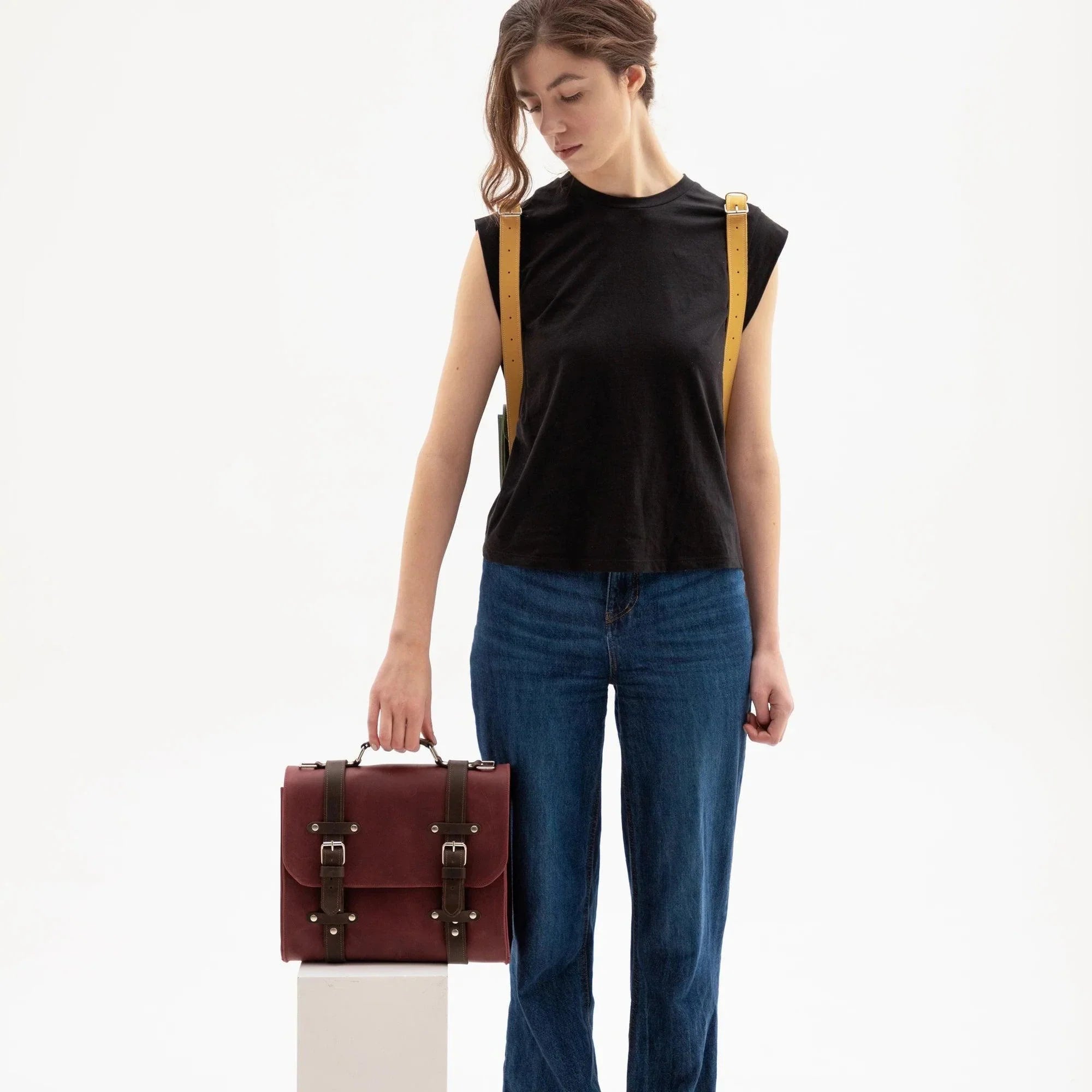 Genuine Leather Briefcase Bag Lora | Women's Work Bag