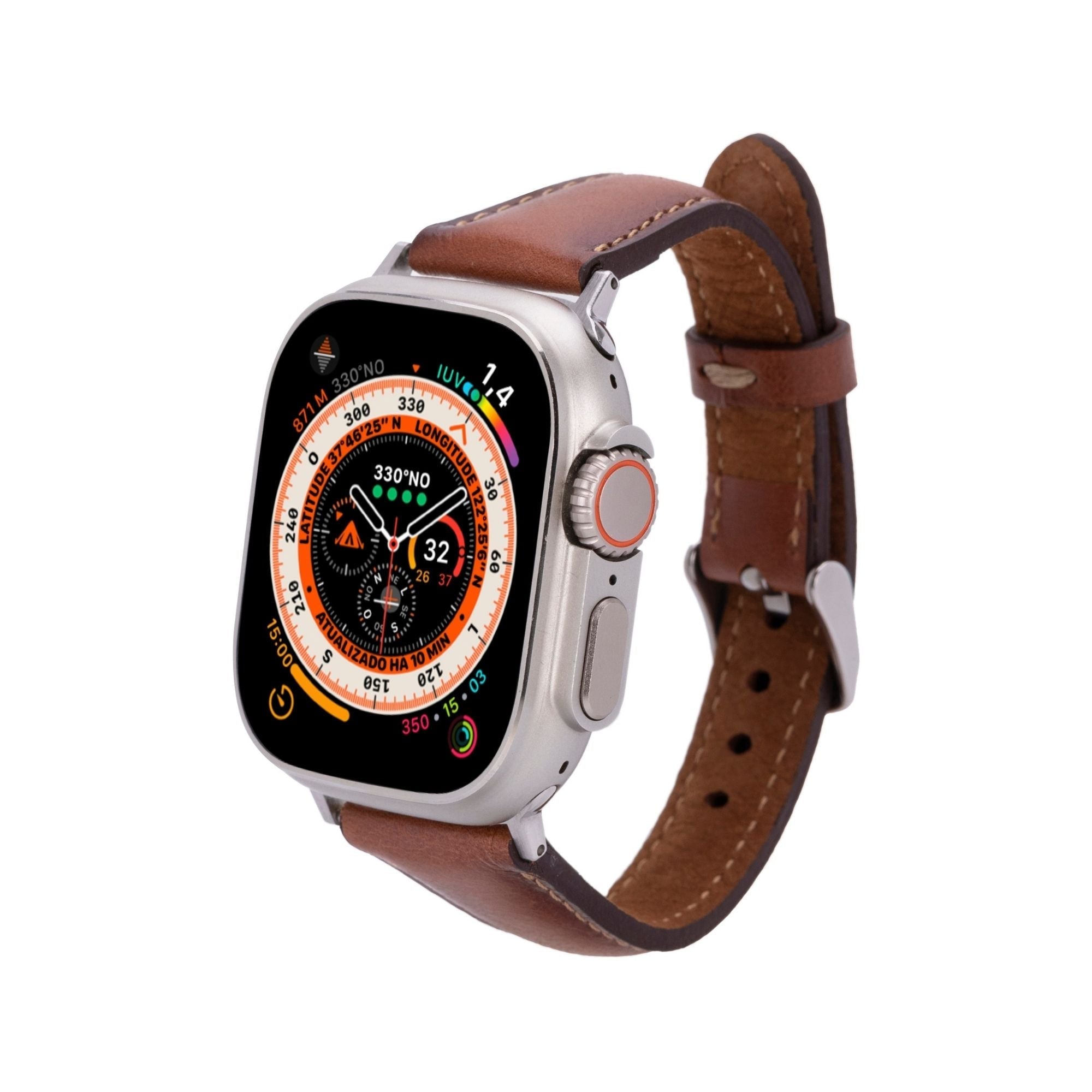 Evansville Slim Leather Bands for Apple Watch 9, Ultra 2 & SE