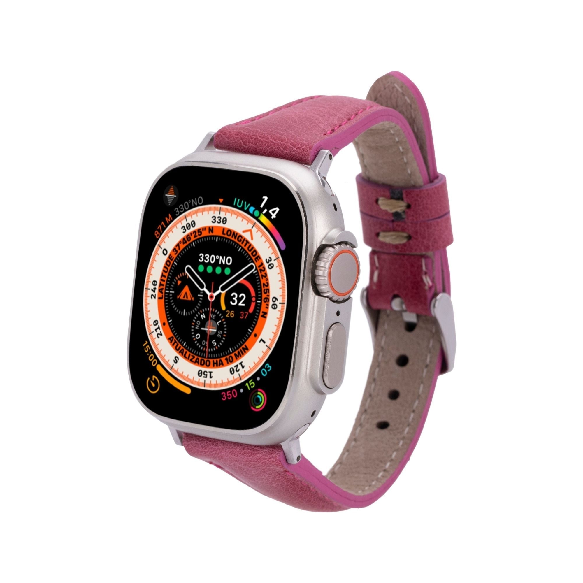 Evansville Slim Leather Bands for Apple Watch 9, Ultra 2 & SE