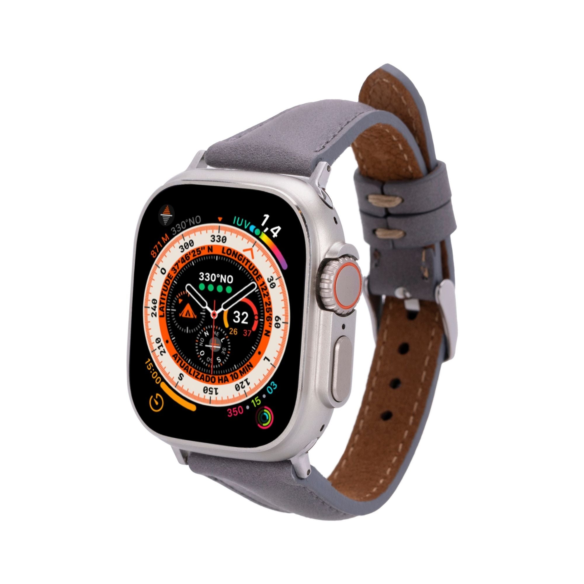 Evansville Slim Leather Bands for Apple Watch 9, Ultra 2 & SE